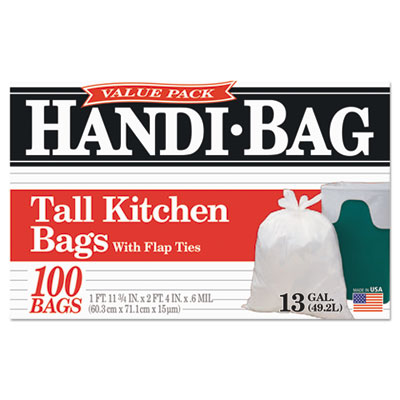 Super Value Pack Can Liners, 13 gal, 0.6 mil, 23.75" x 28",