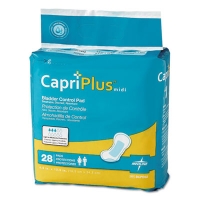 Capri Plus Bladder Control Pads, Extra Plus, 6.5 x 13.5, 28/