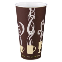 Thermoguard Insulated Paper Hot Cups, 20 oz, Steam Print Des