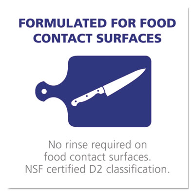 Foodservice Surface Sanitizer, Fragrance-Free, 1 gal Bottle,