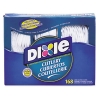 Combo Pack, Tray with White Plastic Utensils, Heavyweight, F