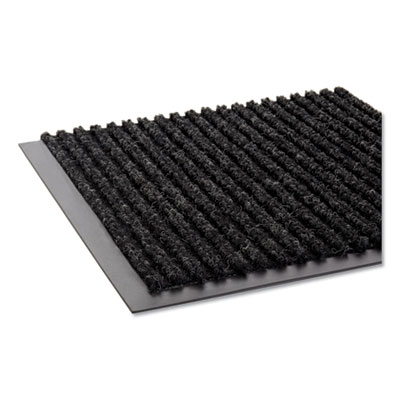 Needle-Rib Wiper/Scraper Mat, Rectangular, Charcoal Gray Rib