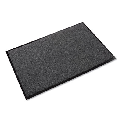 Rely-On Olefin Indoor Wiper Mat, Rectangular, Charcoal Gray