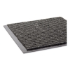 Needle-Rib Wiper/Scraper Mat, Rectangular, Gray Ribbed Surfa