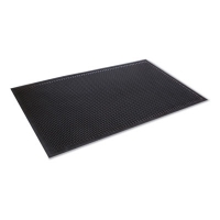 Crown-Tred Indoor/Outdoor Scraper Mat, Black Loop-Twist Ribb