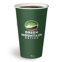 Paper Hot Cups, 16 oz, Green Mountain Design, 1,000/Carton
