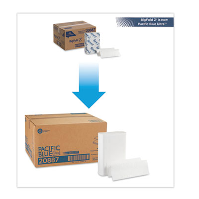 Pacific Blue Ultra Folded Paper Towels, 1-Ply, 10.2 x 10.8,