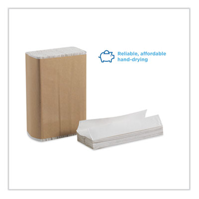 Pacific Blue Basic Folded Paper Towel, 1-Ply, 9.2 x 9.4, Whi