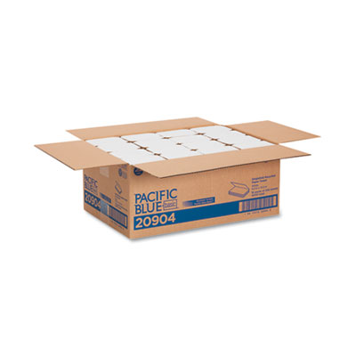 Pacific Blue Basic S-Fold Paper Towels, 1-Ply, 10.25 x 9.25,