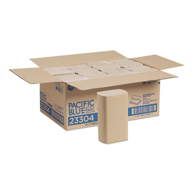 Pacific Blue Basic M-Fold Paper Towels, 1-Ply, 9.2 x 9.4, Br