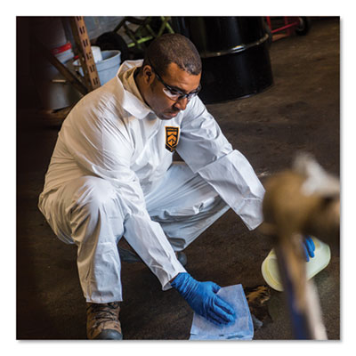 A30 Elastic-Back and Cuff Coveralls, 1" Flap, X-Large, White