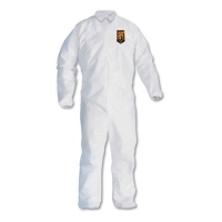A30 Elastic-Back and Cuff Coveralls, 1" Flap, X-Large, White