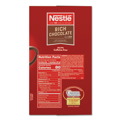 Hot Cocoa Mix, Rich Chocolate, 0.71 Oz Packets, 50/box, 6 Bo