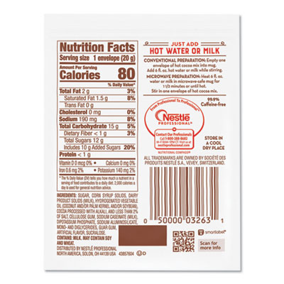 Hot Cocoa Mix, Rich Chocolate, 0.71 Oz Packets, 50/box, 6 Bo