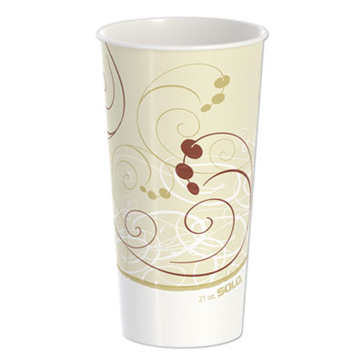 Double Sided Poly Paper Cold Cups, 21 oz, Symphony Design, 5