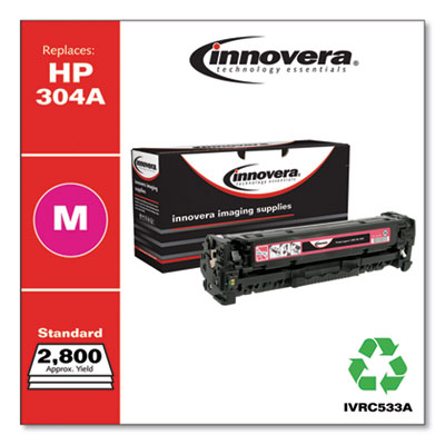 Remanufactured Magenta Toner, Replacement for 304A (CC533A),