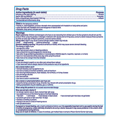 Antacid And Pain Relief Medicine, Two-Pack, 50 Packs/box