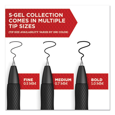 S-Gel High-Performance Gel Pen, Retractable, Fine 0.5 Mm, Bl