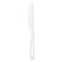 TPLA Bulk Cutlery, Knife, Plastic, Light Beige, 1,000/Carton