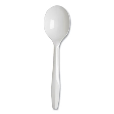 Plastic Cutlery, Mediumweight Soup Spoon, White, 1,000/Carto