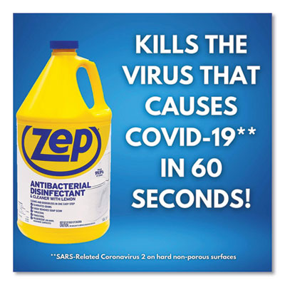 Antibacterial Disinfectant, Lemon Scent, 1 Gal, 4/carton