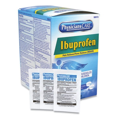 Ibuprofen Tablets, Two-Pack, 50 Packs/Box