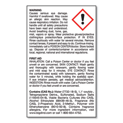 Enzym D Digester Liquid Deodorant, Lemon, 1 Gal Bottle, 4/ca