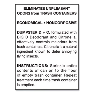 Dumpster D Plus C, 25 lbs Bucket