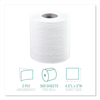 Bath Tissue, Individually Wrapped Rolls, Septic Safe, 2-Ply,