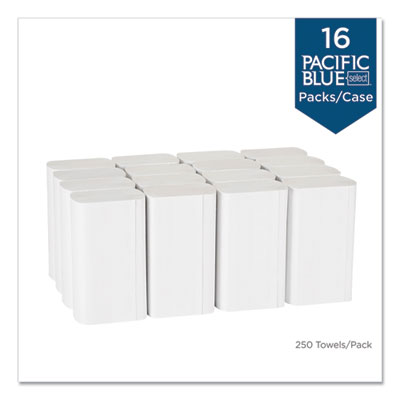 Pacific Blue Select Folded Paper Towels, 1-Ply, 9.2 x 9.4, W