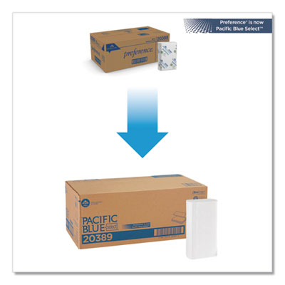 Pacific Blue Select Folded Paper Towels, 1-Ply, 9.2 x 9.4, W