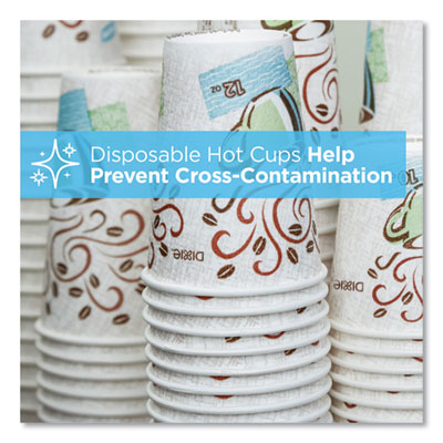 Perfectouch Paper Hot Cups, 20 Oz, Coffee Haze Design, 25/sl