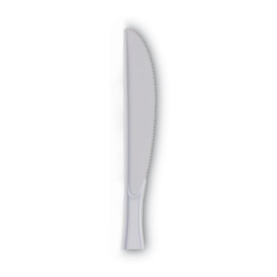 Plastic Cutlery, Heavy Mediumweight Knife, White, 1,000/Cart