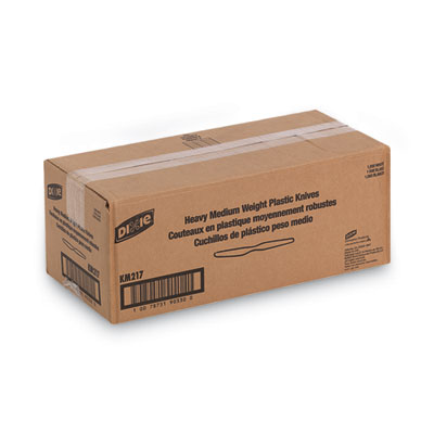 Plastic Cutlery, Heavy Mediumweight Knife, White, 1,000/Cart