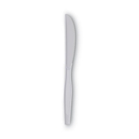 Plastic Cutlery, Heavy Mediumweight Knife, White, 1,000/Cart