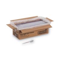 Plastic Cutlery, Heavyweight Spoon, Crystal Clear, 1,000/Car