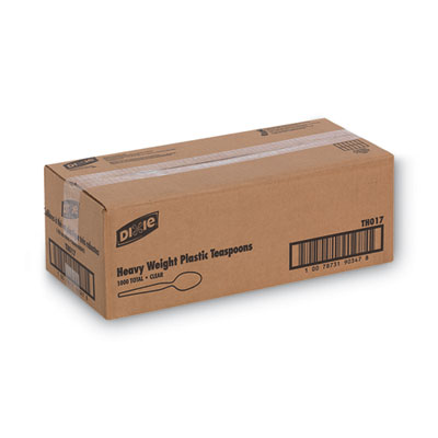 Plastic Cutlery, Heavyweight Spoon, Crystal Clear, 1,000/Car