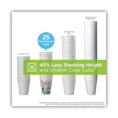 PerfecTouch Paper Hot Cups and  Lids Combo, 10 oz, Multicolo