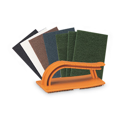 Standard Abrasives Easy Hand Pad Holder, 3.38 x 5.75, Orange
