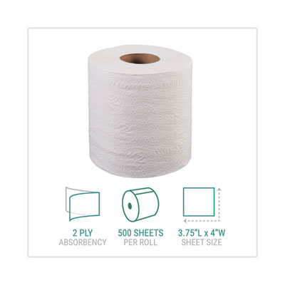 Bath Tissue, Individually Wrapped Rolls, Septic Safe, 2-Ply,
