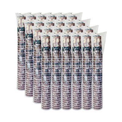Thermoguard Insulated Paper Hot Cups, 24 oz, Steam Print Des