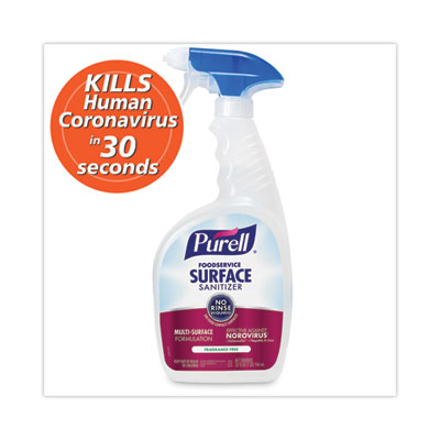 Foodservice Surface Sanitizer3, Fragrance-Free, 32 oz Bottle