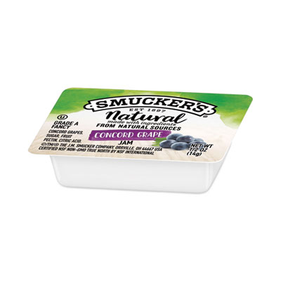 Smuckers 1/2 Ounce Natural Jam, 0.5 oz Container, Concord Gr