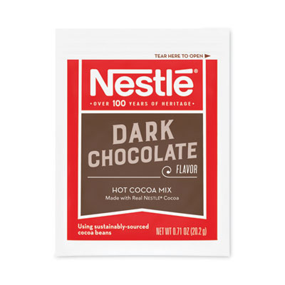 Hot Cocoa Mix, Dark Chocolate, 0.71 Packets, 50 Packets/Box,
