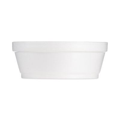 Foam Container, Squat, 8 oz, 4.63" Diameter x 1.13" h, White