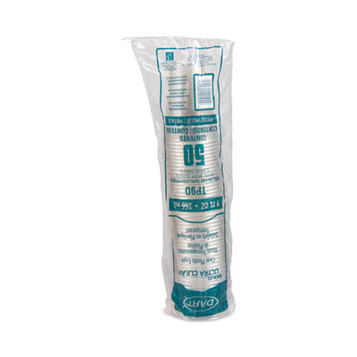 Ultra Clear PET Cups, Tall, 9 oz, Plastic, 50/Bag, 20 Bags/C