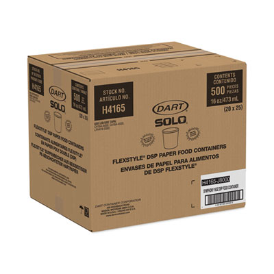Flexstyle Double Poly Paper Containers, 16 oz, Symphony Desi