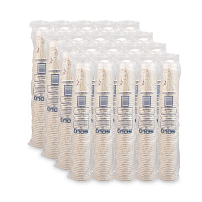 Symphony Treated-Paper Cold Cups, 16 oz, White/Beige/Red, 50