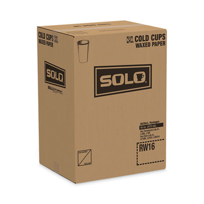 Symphony Treated-Paper Cold Cups, 16 oz, White/Beige/Red, 50