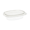 EarthChoice Recycled PET Hinged Container, 8 oz, 4.92 x 5.87